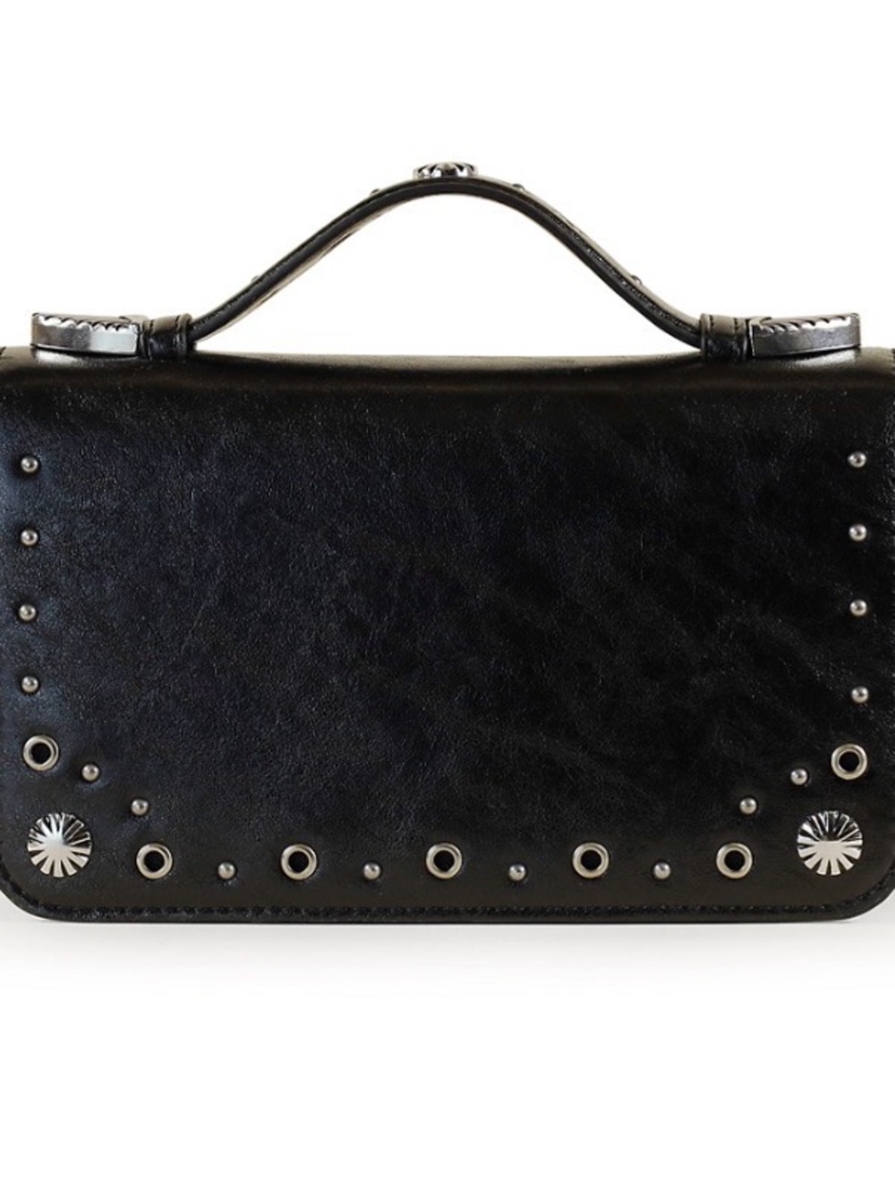 Sam & Libby Nia Black Studded Top-Handle Women’s Bag